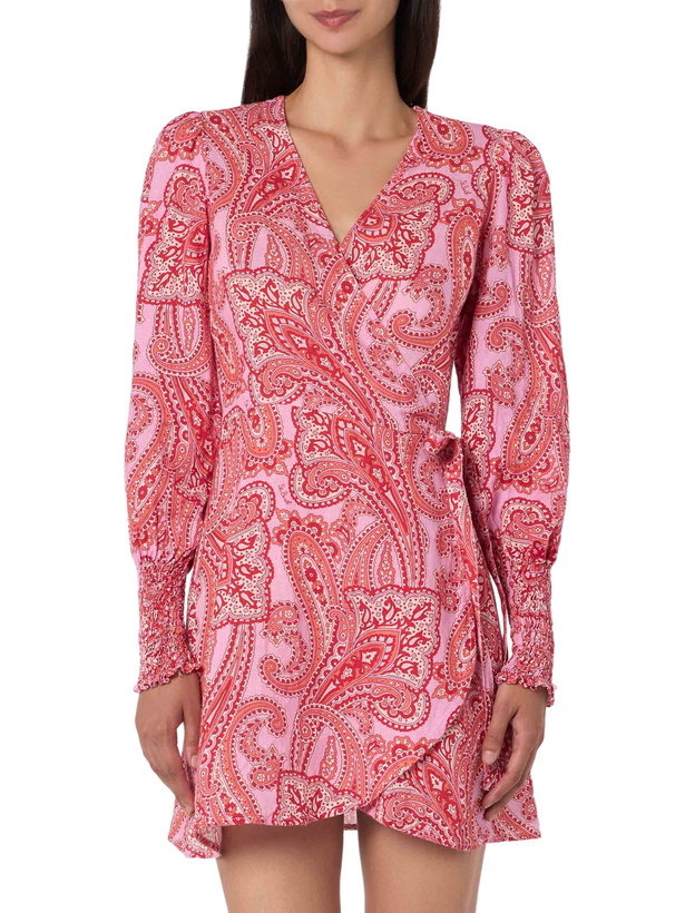 Photo: MC2 Saint Barth Linen Short Wrap Dress Brilly With Paisley Print