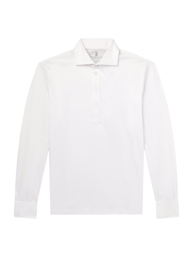 Photo: Brunello Cucinelli - Cotton Polo Shirt - White