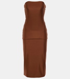 Sportmax Bilma strapless jersey midi dress