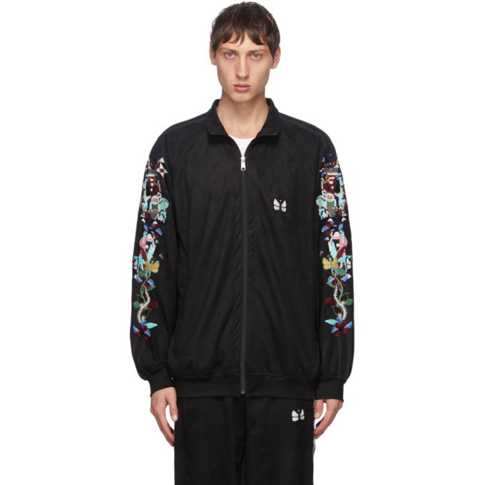 Photo: Doublet Black Chaos Embroidery Track Jacket