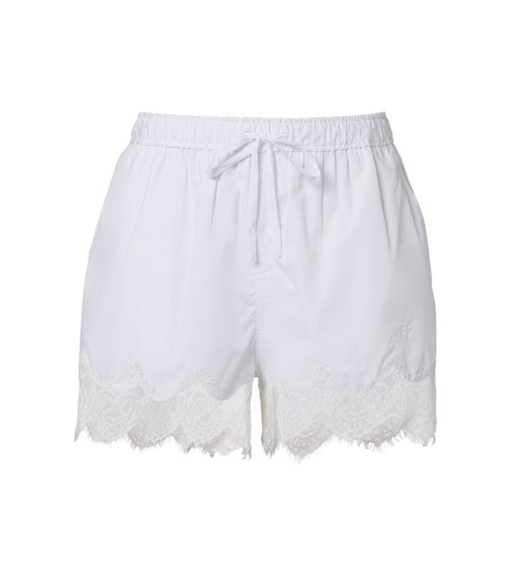 Photo: Simkhai Lace-trimmed cotton shorts