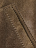 Yves Salomon - Shearling-Lined Leather Aviator Jacket - Brown