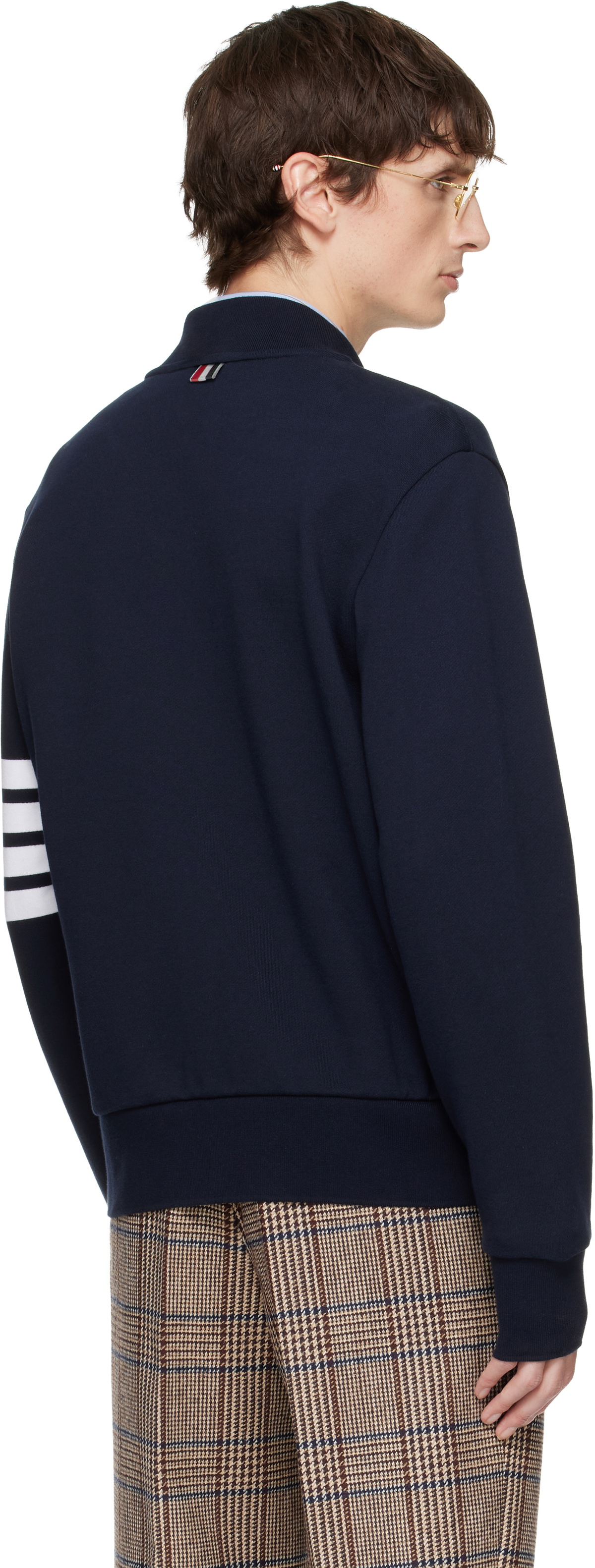 Thom Browne Navy Classic Loopback 4-Bar Sweatshirt
