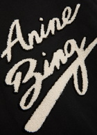 Anine Bing Miles Logo-appliquéd Cotton Sweatshirt Black