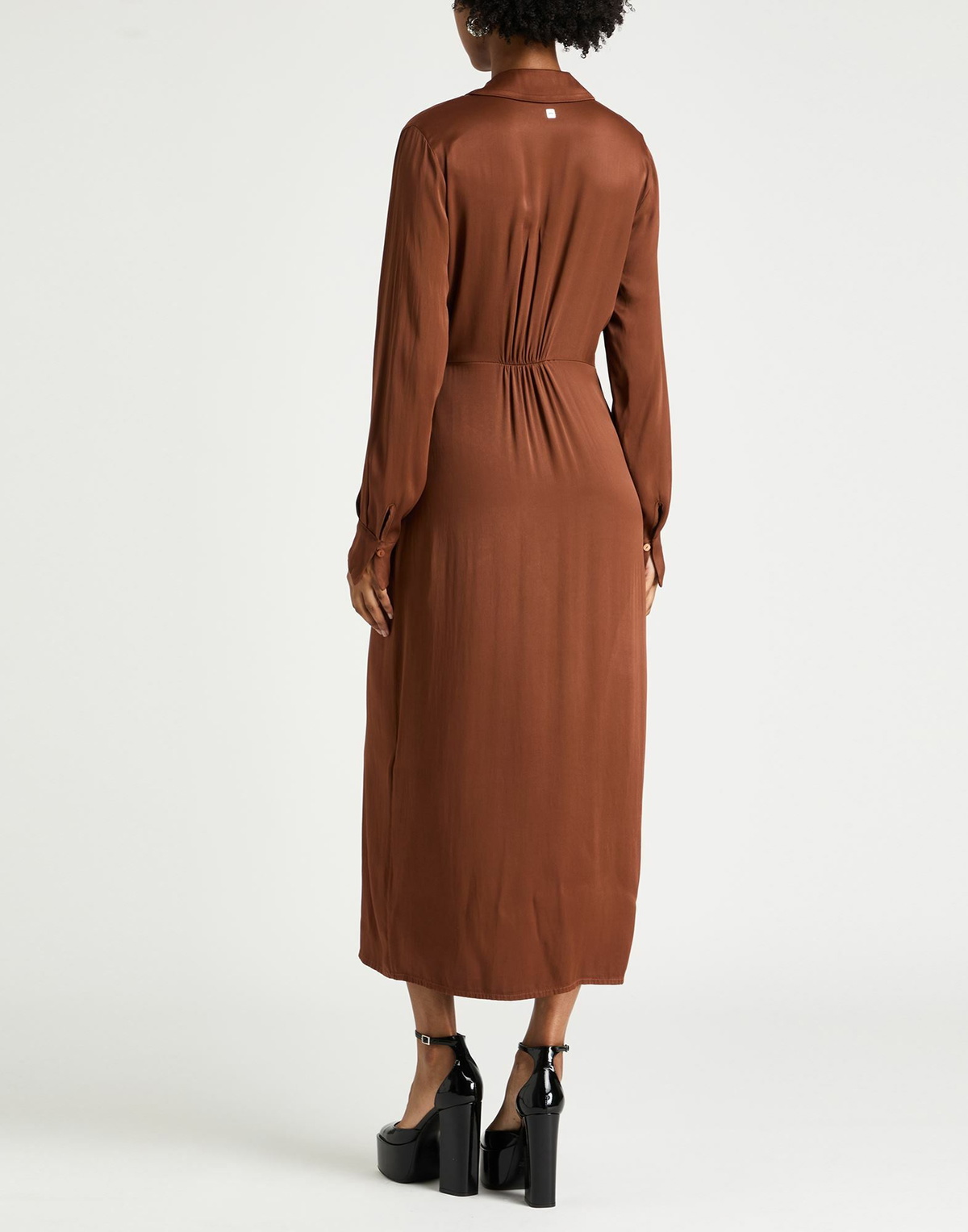 Manila Grace Womens Maxi dress in Brown