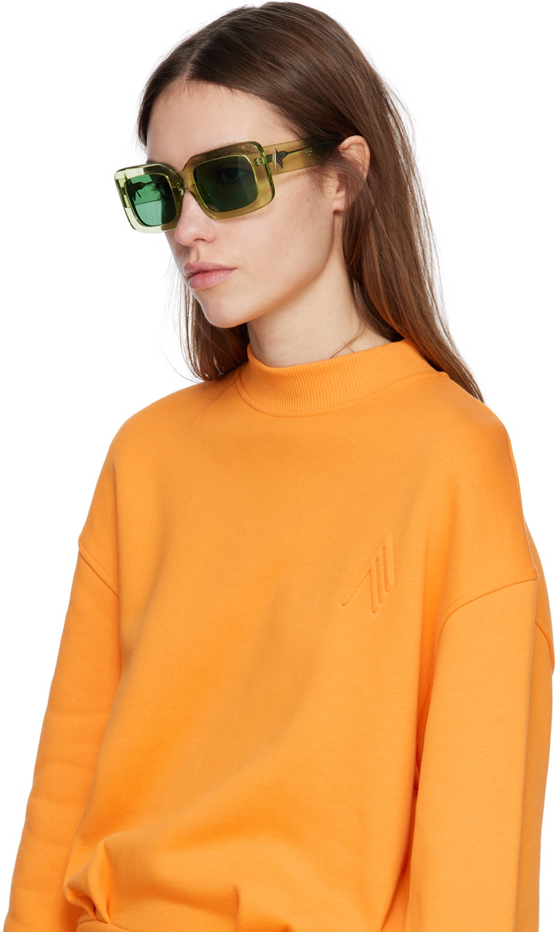 The Attico Green Linda Farrow Edition Jorja Sunglasses The Attico