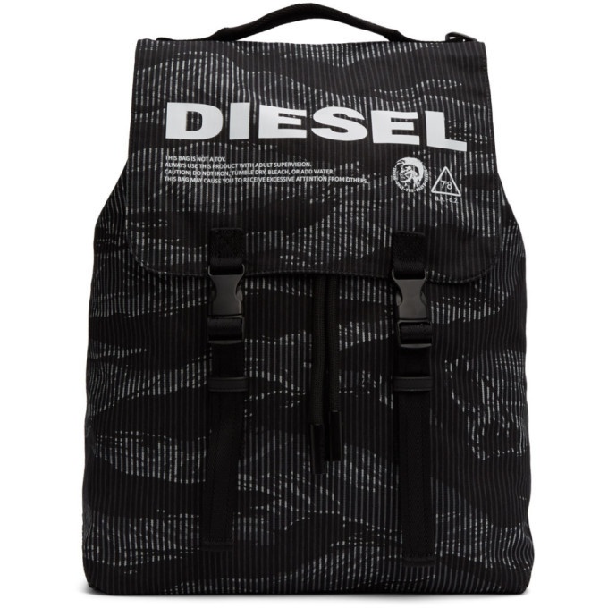Photo: Diesel Black and Grey Volpago Backpack