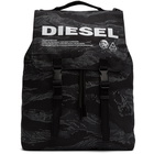 Diesel Black and Grey Volpago Backpack