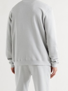 SSAM - Textured Organic Cotton and Silk-Blend Jersey Sweatshirt - Gray