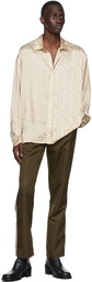 Ahluwalia Beige Silk Braid Shirt