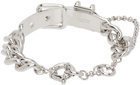 Acne Studios Silver Buckle Chain Bracelet