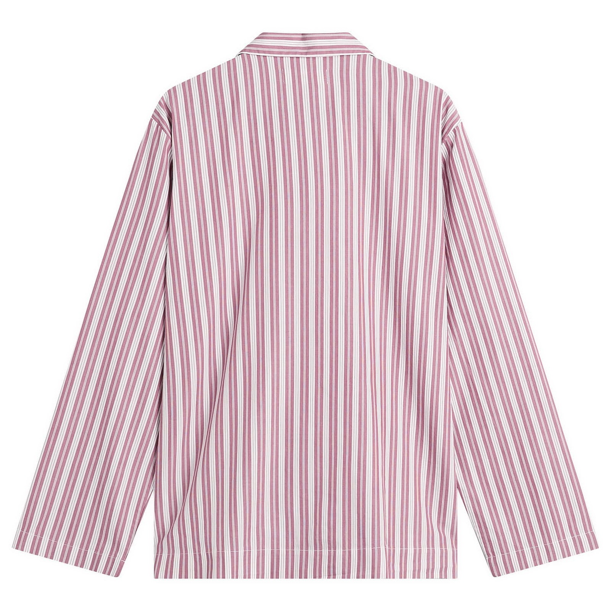 Tekla Fabrics Sleep Shirt in Rhubarb Stripes