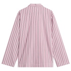 Tekla Fabrics Sleep Shirt in Rhubarb Stripes