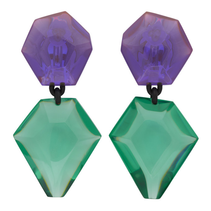 Photo: Monies Purple and Green Riley Earrings