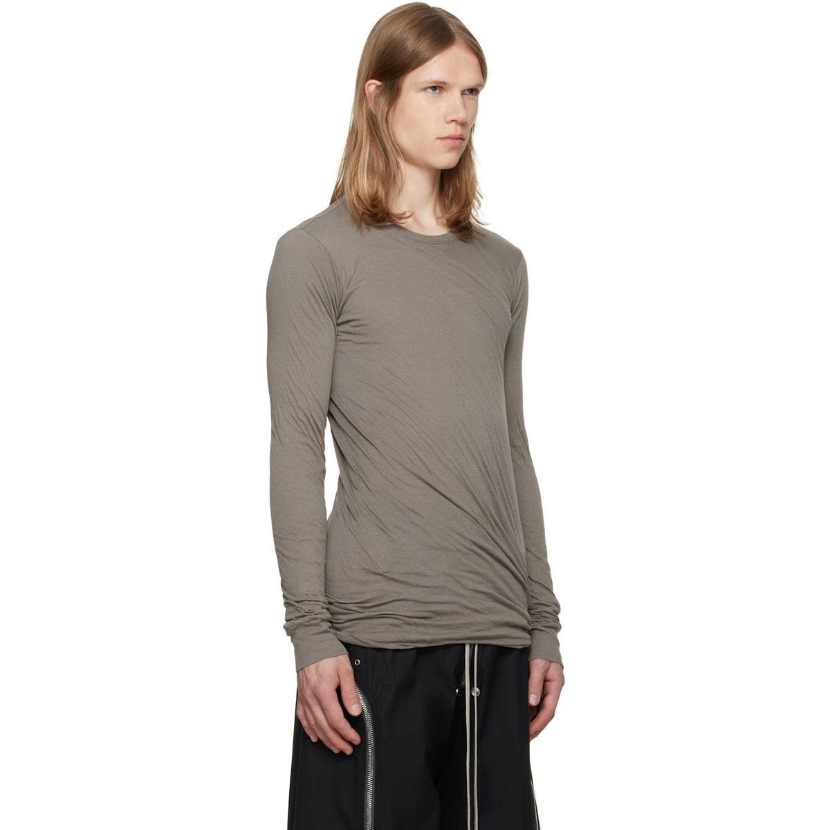 Rick Owens Gray Tower Double LS T-shirt