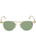 Garrett Leight Hampton Sunglasses in Champagne/Pure Green