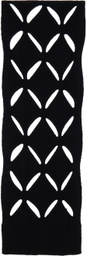 Stefan Cooke Black Slashed Scarf