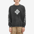 Deva States Men's Nib Long Sleeve T-Shirt in Washed Black
