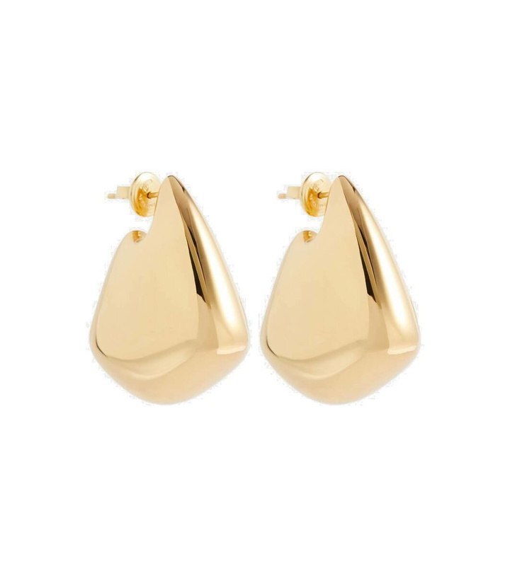 Photo: Bottega Veneta Fin Small 18kt gold-plated sterling silver earrings