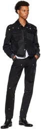 SPENCER BADU Black Upcycled Denim Jacket