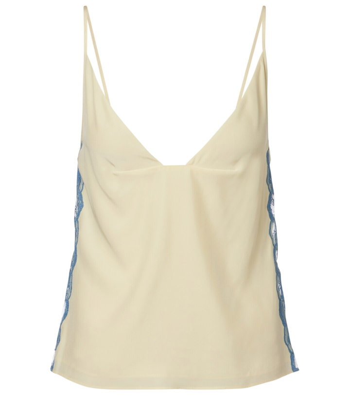 Photo: SIR Lace-trimmed silk camisole