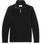 Officine Generale - Walt Slim-Fit Ribbed Merino Wool Half-Zip Sweater - Men - Black