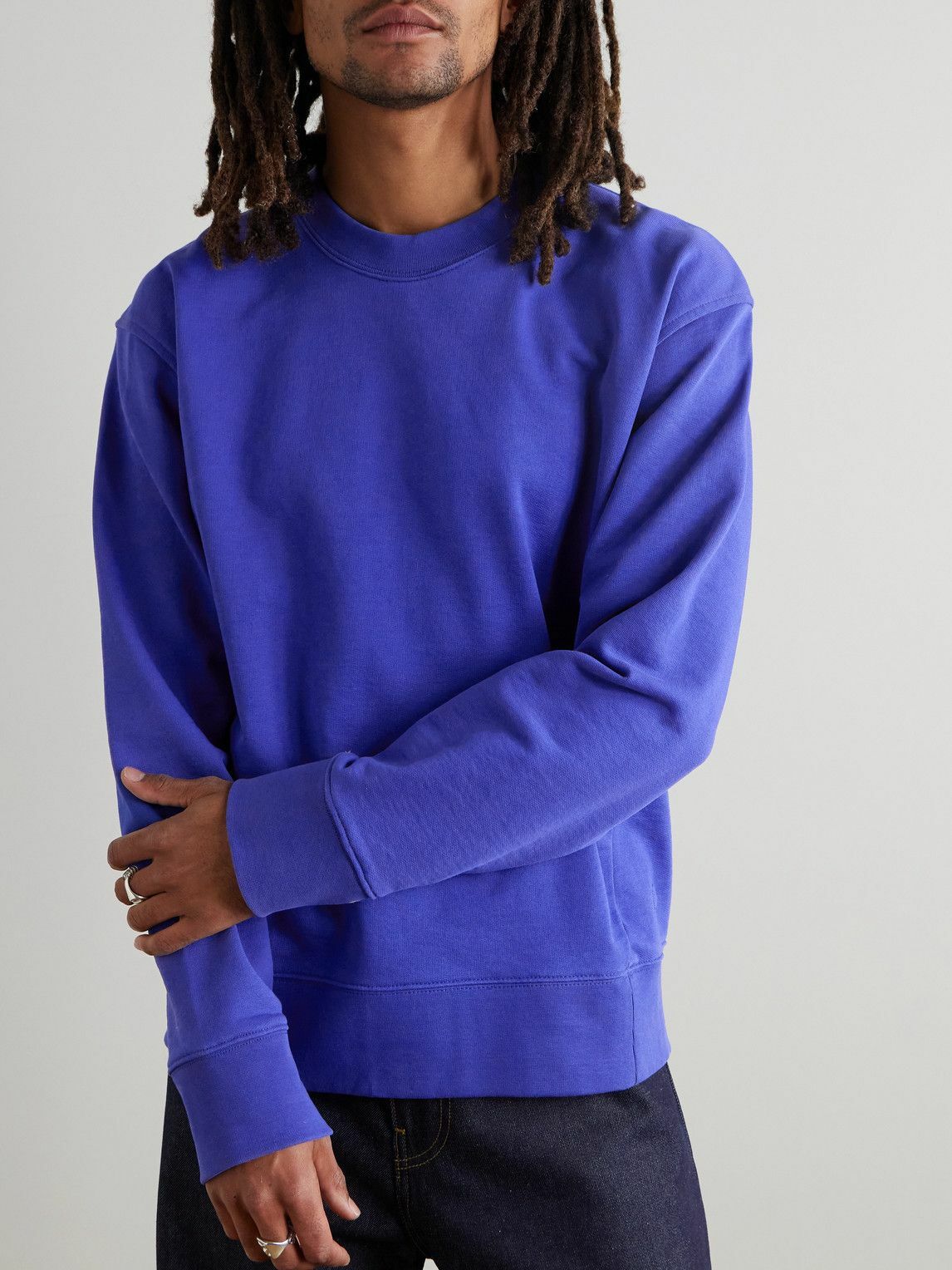 Folk - Anniversary Organic Cotton-Jersey Sweatshirt - Blue