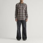 Acne Studios Men's Surrow Check Flannel Long Sleeve Shirt in Multi Grey