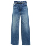 Frame - Le Baggy high-rise belted jeans