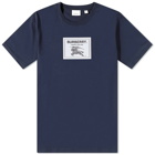 Burberry Men's Roundwood Label T-Shirt in Smoked Navy