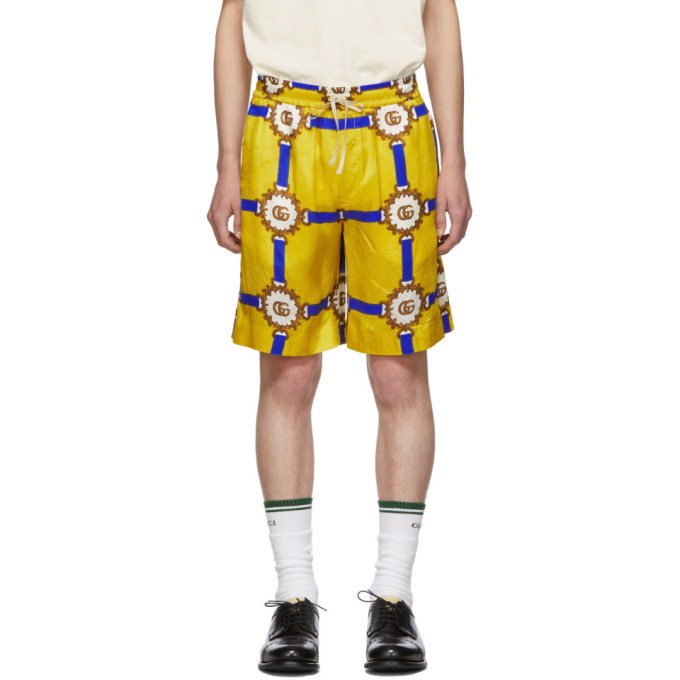 Photo: Gucci Yellow GG Marmont Shorts