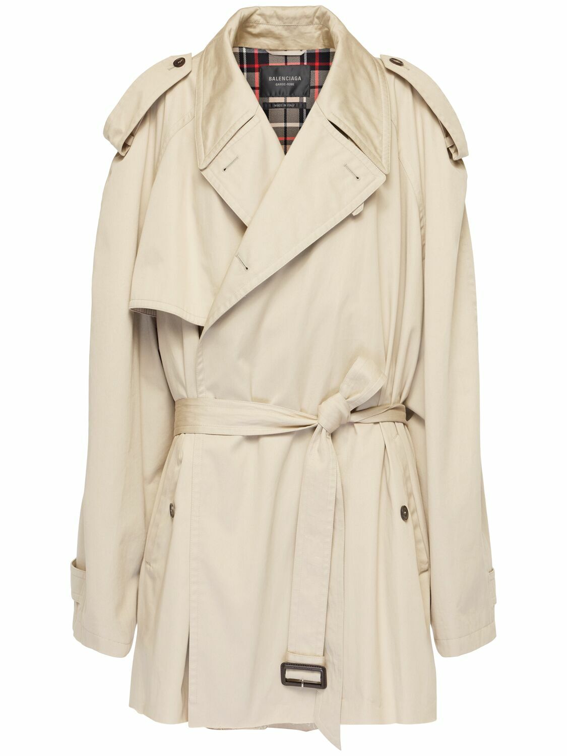 トレンチコート BALENCIAGA COTTON TWILL CROPPED TRENCH COAT BALENCIAGA Cotton Twill Cropped Trench Balenciaga
