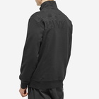 C.P. Company Men's Rubber Patch Logo Quarter Zip Popver Hoody in Black