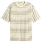 Auralee Men's Gradient Stripe Jersey T-Shirt in Fade Mint Stripe