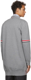 Thom Browne Grey Milano Stitch Long Cardigan