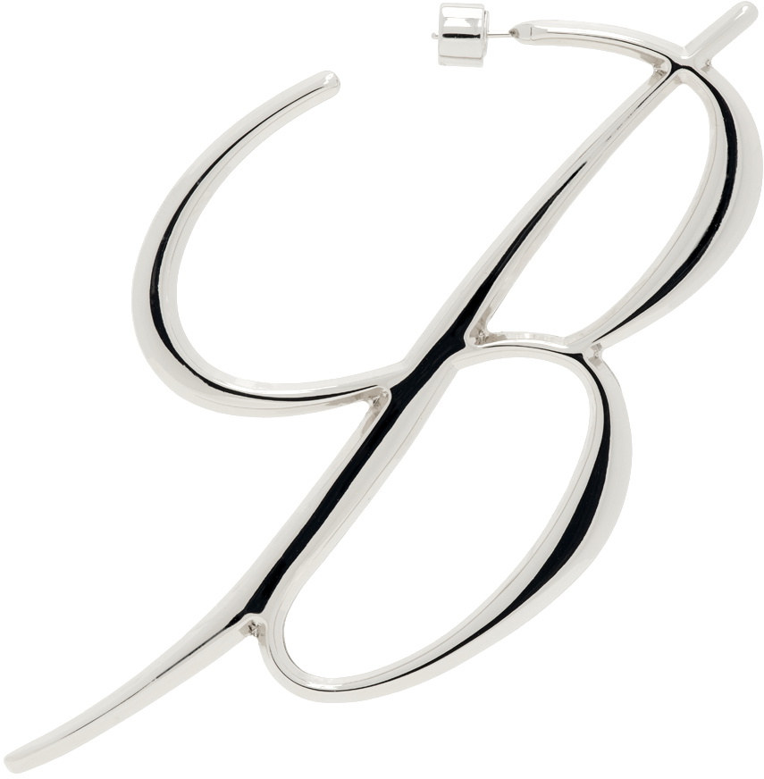 Blumarine Silver B Monogram Single Earring