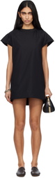sacai Black Poplin Minidress