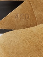 4SDesigns - Logo-Debossed Suede Clogs - Brown