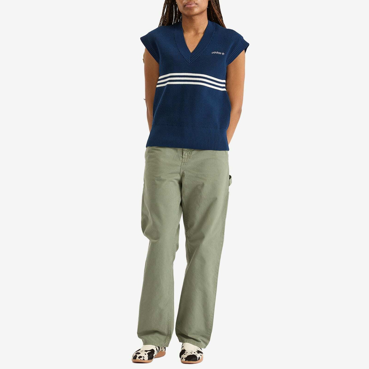 Adidas Women's Knitted Vest in Night Indigo