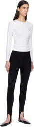 LESET White Nando Slim Fit Long Sleeve T-shirt