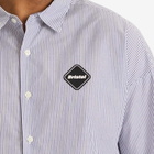 F.C. Real Bristol Men's Big Logo Baggy Shirt in Navy Stripe