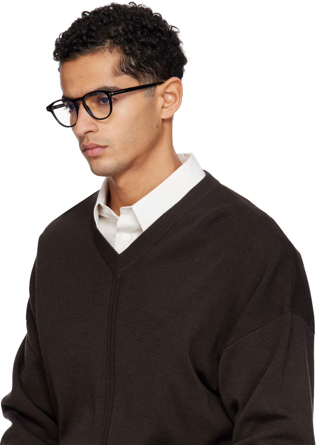 TOM FORD Black Round Glasses