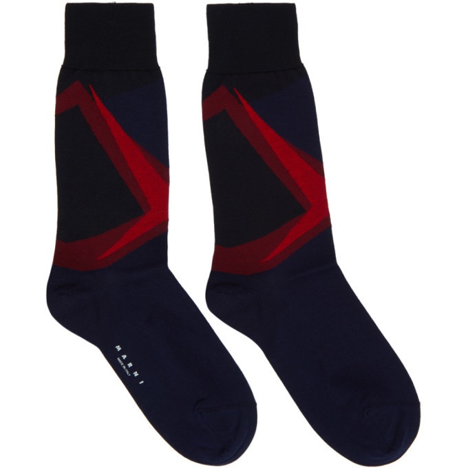Photo: Marni Navy Patterned Socks