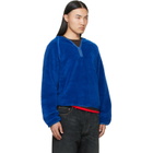 MM6 Maison Margiela Blue Teddy Fleece Sweatshirt