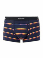 Paul Smith - Striped Stretch Organic Cotton-Jersey Boxer Briefs - Blue