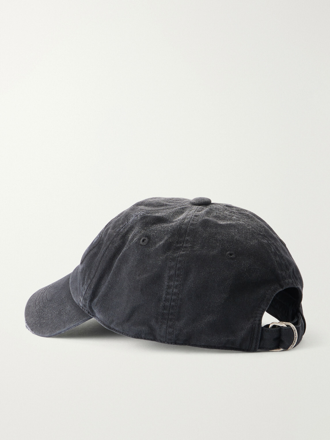 Acne Studios - Logo-Printed Distressed Cotton-Twill Baseball Cap - Black