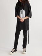 Rick Owens - Printed Cotton-Jersey T-Shirt - Black