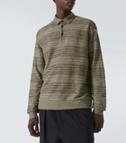 Giorgio Armani Intarsia linen-blend polo sweater