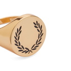 Fred Perry Men's Laurel Wreath Signet Ring in Gold