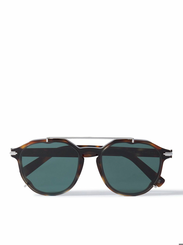 Photo: Dior Eyewear - BlackSuit RI Round-Frame Acetate and Silver-Tone Sunglasses